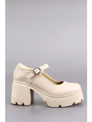 Msn 903 Yüksek Topuklu Toka Detaylı Loafer