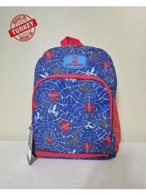 Ultra Lüxs Su Geçirmez Anasınıfı Çantası Örümcek Desenli Anaokulu Çocuk Günlük, Kreş Sırt Çantası
