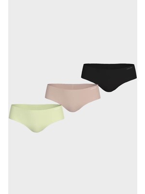 Calvin Klein Logolu Dikişsiz 3 Pack Külot 000QD3559EWAO Bayan Külot 000QD3559E Wao