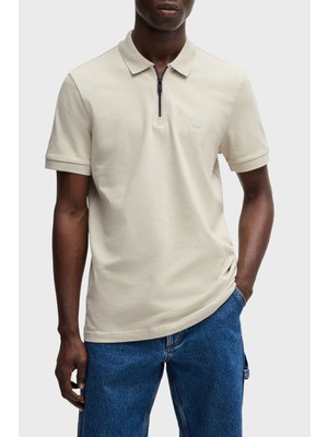 Boss Pamuklu Slim Fit Yarım Fermuarlı Polo Yaka T Shirt Erkek Polo Yaka T Shirt 50537507 271