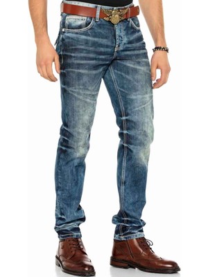 CD328 Yıkanmış Regular  Fit Erkek Kot Pantolon