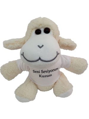 Home Seni Seviyorum Kuzum Tişörtlü Peluş Kuzu Oyuncak