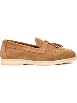 Daphne2 Bej Süet Kadın Loafer
