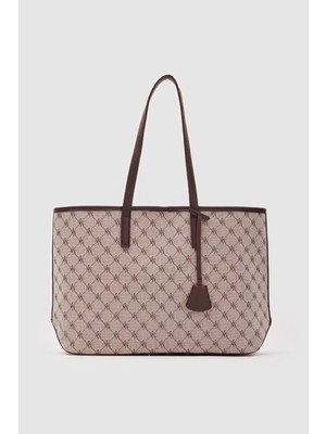 Shule Bags Michelle Monogram Omuz Çantası Acı Kahve