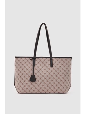 Shule Bags Michelle Monogram Omuz Çantası Siyah