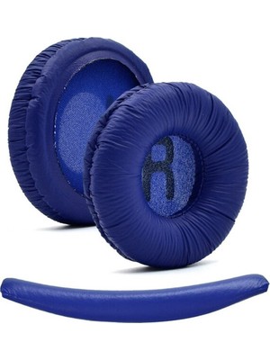 Jbl T450BT T500BT T560 ile Uyumlu Kulaklık Yastığı Pedi ve   Kafa Bandı Jbl 510 T 520 Kafa Pedi Kulaklık Süngeri Yastığı Üst Band Deri   Yastık Bellek Köpük-Mavi