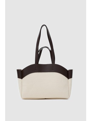 Higgs Kanvas Omuz Çantası Kahverengi