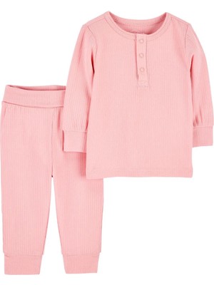 Carter's Carters Kız Bebek Pantolon Purelysoft 2'li Set