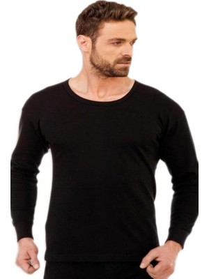 Tutku 0126 Erkek Termal Bisiklet Yaka Manşetli Şardonlu Uzun Kol Üst