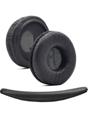 Jbl T450BT T500BT T560 Uyumlu Kulaklık Yastığı Pedi ve Kafa   Bandı Jbl 510 T 520 Kafa Pedi Kulaklık Süngeri Yastığı Üst Band Deri Yastık   Bellek Köpük-Siyah