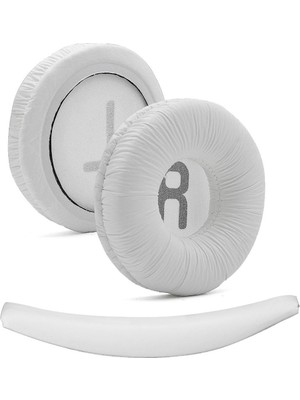 Jbl T450BT T500BT T560 ile Uyumlu Kulaklık Yastığı Pedi ve   Kafa Bandı Jbl 510 T 520 Kafa Pedi Kulaklık Süngeri Yastığı Üst Band Deri   Yastık Bellek Köpük-Beyaz