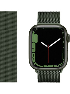 Nezih Case Watch 6/7/8/9/10/se/ultra/ultra2 44/45/49mm / Seri 10 46 / Seri 11 46mm Uyumlu Hasır Metal Kordon