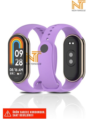 Xiaomi Mi Band 8 / 9 / 10 Uyumlu Metal Girişli Klasik / Spor Yumuşak Silikon Kordon