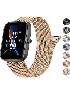 Amazfit Gts / Gts 2 / Gts 2 Mini / Gts 2e / Gts 3 / Gts 4 Mini / Gts 4 Milanese Hasır Metal Kordon