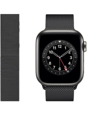 Nezih Case Watch 6/7/8/9/10/se/ultra/ultra2 44/45/49mm / Seri 10 46 / Seri 11 46mm Uyumlu Hasır Metal Kordon