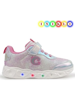 Papuç Sepeti Yuki Cırtlı Işıklı Kız Çocuk Günlük Spor Ayakkabı