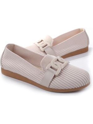 Sedef 202 Anatomik Taban Günlük Rahat Triko Kadın Babet Ayakkabı