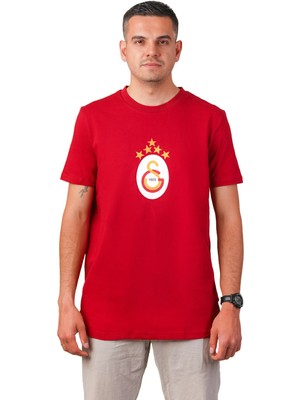 Galatasaray Orijinal 5 Yıldız Kırmızı T-Shirt Erkekler İçin Şık Tasarım