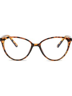 Toz Vintage Leopar Kedi Gözlük Unisex Mavi Işık Korumalı Hafif Tasarım UV 400 Filtreli