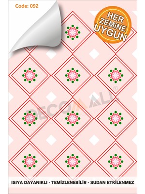 Code 92 Suya Dayanıklı Mutfak Banyo Zemin Mermer Mobilya Fayans Folyo Kaplama (Laminasyonlu)