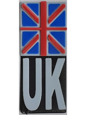 BYR 28 Eylül 2021'DEN Sonra Plakalar Için Ingiltere Bayrağı ve Ülke Tanımlayıcısı (Plastik Aparattır!!!)