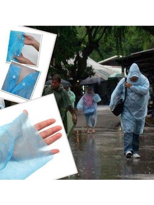 Çıtçıtlı Tek Kullanımlık Yağmurluk Kullan At Assorti 5 Adet