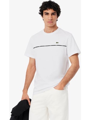 Lacoste Erkek Slim Fit Bisiklet Yaka Beyaz T-Shirt
