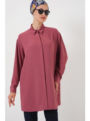 Passense Uzun Gömlek Tunik 5945 - Gül Kurusu