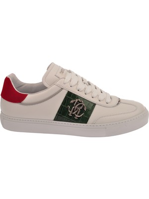 Roberto Cavalli Beyaz - Yeşil Erkek Sneaker 27784
