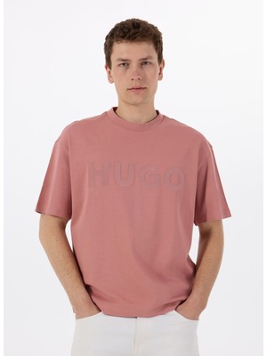 Hugo Bisiklet Yaka Düz Pembe Erkek T-Shirt 50525765_DINKEE 10259511 01