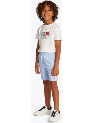 Tommy Hilfiger Lastikli Bel Regular Fit Mavi Erkek Çocuk Şort KB0KB09642C1O