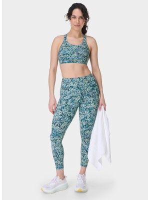 SB5400A-13071 Power Workout Leggıng Mavi  Regular Fit Desenli Kadın Tayt