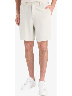 DeFacto Relax Fit Tencel Bermuda Şort E0804AX25SM