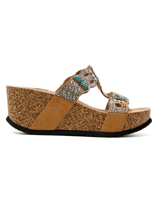 Kadın Terlik 25Y101 cl Guja Camel
