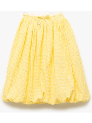 Koton Pileli Kurdele Detaylı Pamuk Astarlı Midi Balon Etek