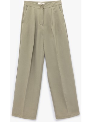 Koton Modal Kumaş Rahat Kalıp Cepli Bol Paça Kumaş Pantolon