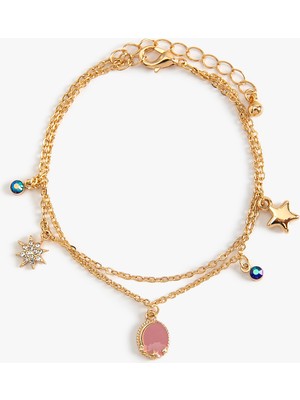 Koton Charm Detaylı 2'li Zincir Bileklik Seti