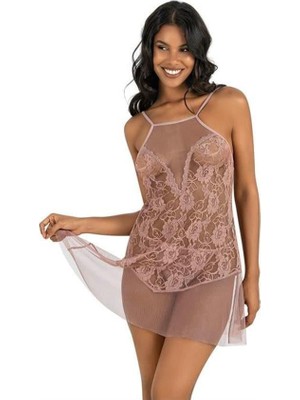 Markano  Vizon Kısa Tül Gecelik