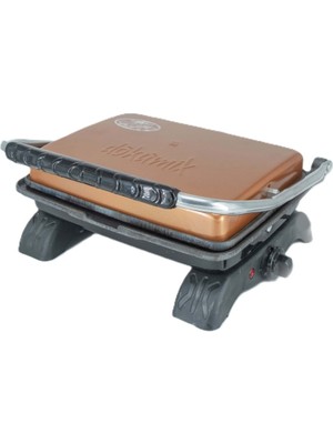 Dökümix Demir Döküm Rose Gold 1800 Watt 4-6 Dilim Ev-Sanayi-Büfe Tipi Tost Makinası ve Izgara