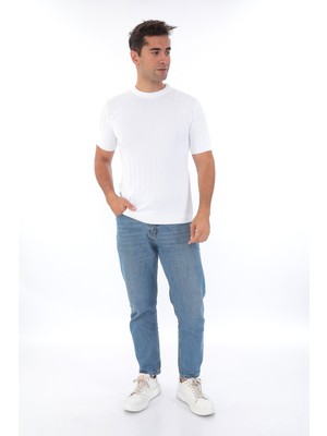 Monox Erkek Bisiklet Yaka Yazlık Triko Tişort