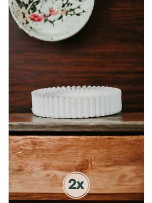 Küllük Kül Tablası Sigara Küllüğü Beyaz 2 Adet Model 5