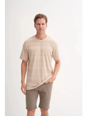 Cazador Bisiklet Yaka Regular Fit Örme Tişört 4123