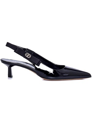 Javana Siyah Rugan Kadın Stiletto & Abiye