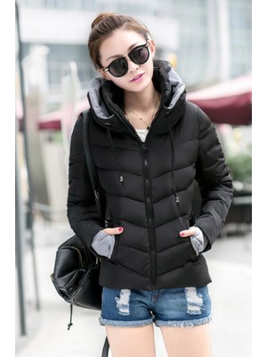 Şişme Kadın Mont Günlük Su Geçirmez Kışlık