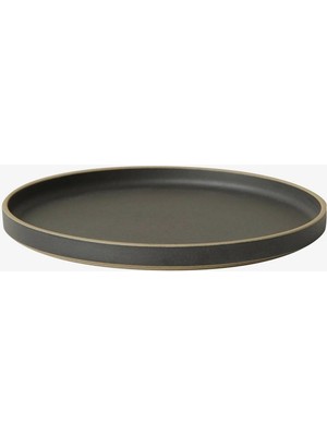 HPB005 Plate Lid Black Hasami 10' Tabak/kapak 255×12 mm