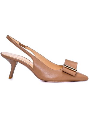 Searl Taba Hakiki Deri Kadın Stiletto & Abiye