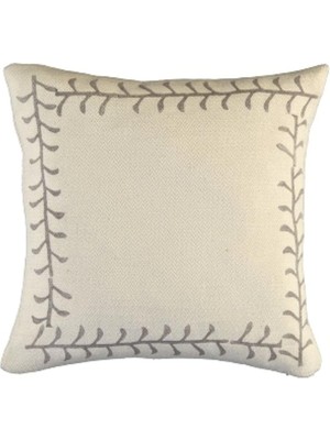 Peri Klasik Yastık Kılıfı Ham - Bej