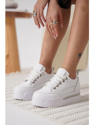 LUNORA Limited Series Beyaz Gizli Topuk Kadın Sneaker