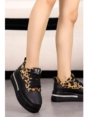 Frm 018 Yüksek Tabanlı Taş Detaylı Spor Ayakkabı