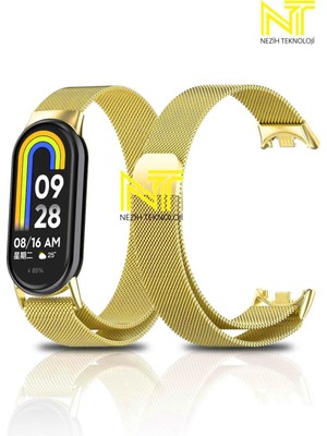 Xiaomi Mi Band 8 / 9 / 10 Uyumlu Metal Hasır Kordon